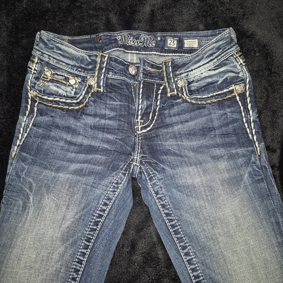 Miss Me Denim - Miss Me Distressed Blue Boot Cut Jeans